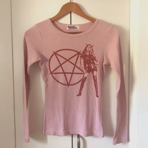 Early 2000s very rare Hysteric Glamour long sleeve women's pentagram tee